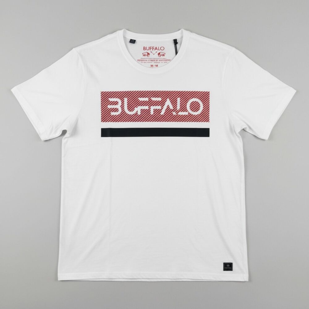 Buffalo David Bitton Men's White Graphic T Shirt BPM14050CL Size M